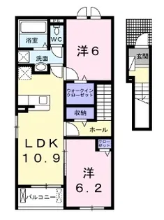 サニー曙【202号室】の間取り