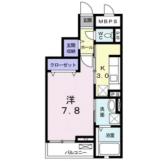 インフィニティ・ハース【302号室】の間取り