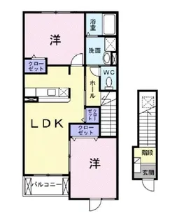 ベル・アルバB【203号室】の間取り