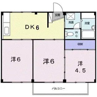 シティハイツ田園【203号室】の間取り