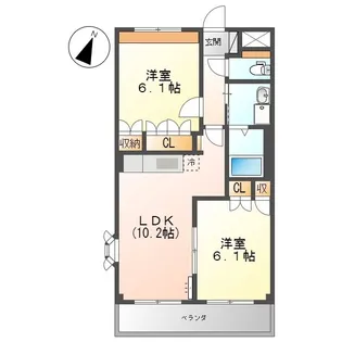 ラングウッド【205号室】の間取り