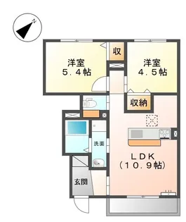 アザレア【105号室】の間取り