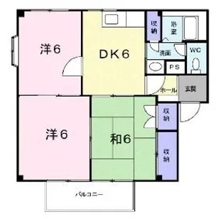 カームネス福山B【201号室】の間取り