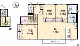 カーサ ルピナス【201号室】の間取り