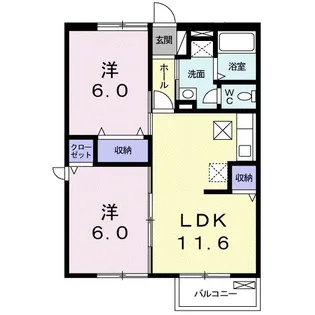 ウエストライフ【103号室】の間取り