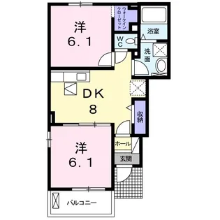 シャルマンメゾン【101号室】の間取り
