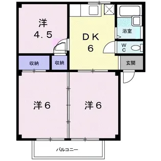 シティハイツみのかみA【201号室】の間取り