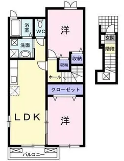 グレイス ステージA【202号室】の間取り