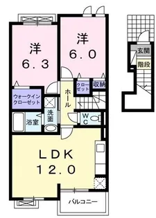 ルーラルフジD【202号室】の間取り