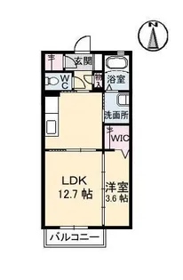 クレセントハイム A棟【203号室】の間取り