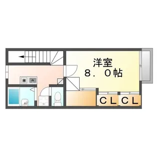 レオパレスクレール【201号室】の間取り