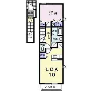 グランデ パラッツオⅡ【201号室】の間取り