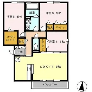 グランドール南手城【201号室】の間取り