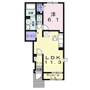 ブライト【103号室】の間取り