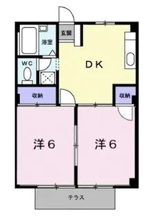 シティハイツ高橋A【202号室】の間取り