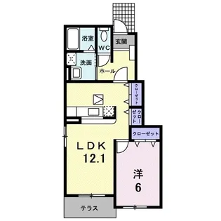 チェリッシュ【104号室】の間取り
