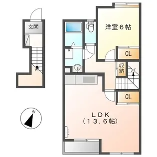 ティアラ【202号室】の間取り