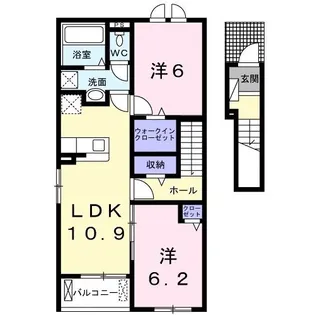 ライフランドD【204号室】の間取り