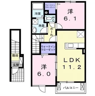 クールメゾン 広谷【203号室】の間取り