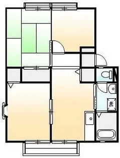 サンビレッジローズ C【202号室】の間取り