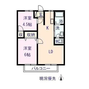 コーポハピネスA【101号室】の間取り