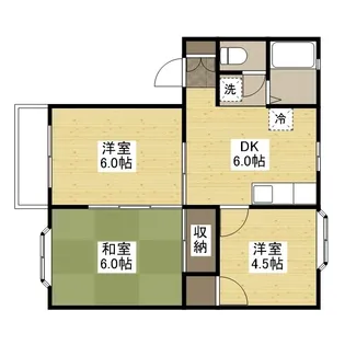 コーポ柿原【201号室】の間取り