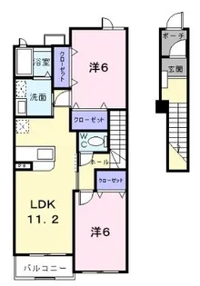 サンシャインA【202号室】の間取り