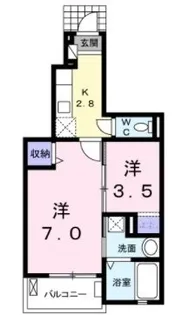 ガーデンハウス ヴィオラC【103号室】の間取り