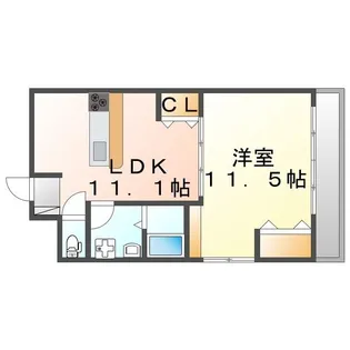 クレスト明治町【302号室】の間取り