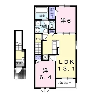 ルフレ【204号室】の間取り