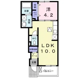ホースパークA【103号室】の間取り