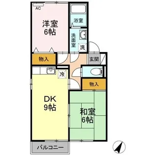 ハイムタケウチ D【202号室】の間取り