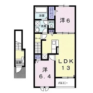 セルフィーユ Ⅰ【203号室】の間取り
