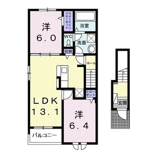 セルフィーユ Ⅱ【201号室】の間取り