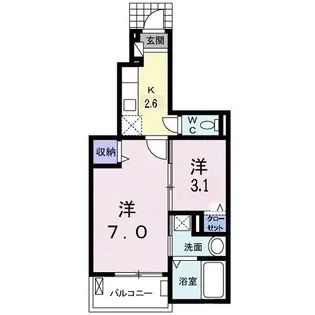 エクイティ【103号室】の間取り