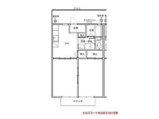 ヒルズコート木之庄Ⅱ【102号室】の間取り