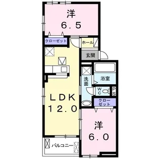 アストラルⅢA【102号室】の間取り