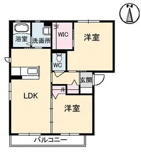 トワアムール C棟【201号室】の間取り