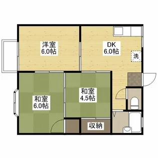 ヴィラ野々浜【203号室】の間取り