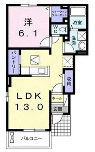 パンプB【101号室】の間取り
