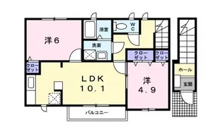 レジデンス ハナナ【202号室】の間取り