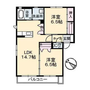 SAKURA B棟【201号室】の間取り