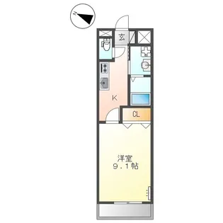 サンパティー【203号室】の間取り