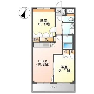 ラングウッド【105号室】の間取り