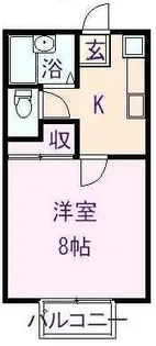 コーポスカイラーク【202号室】の間取り