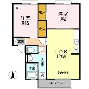ビラ芳翠A【203号室】の間取り