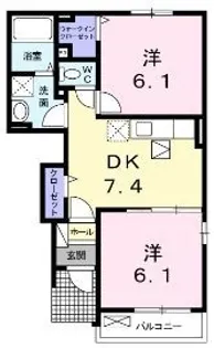 サンリット スクエアC【103号室】の間取り