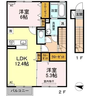 D-room椿【202号室】の間取り