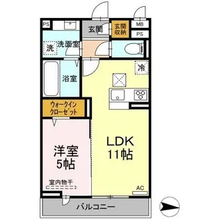 フェールⅡ【105号室】の間取り