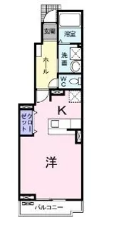 アクティフ神辺A【102号室】の間取り